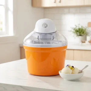 1.2L Portable Electric Automatic Self Cooling Mini Ice Cream Machine Plastic Home Ice Cream Maker