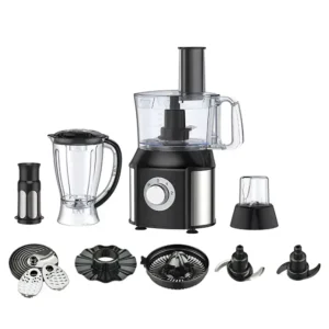 10 in 1 Electric Food Processor with 2 Speeds Rotary Switch Pulse 1.5L Plastic Jar Grinder and Filter for Household Use