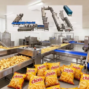 100kg/h 200kg/h 300kg/h 500kg/h 1000kg/h Automatic Fresh Potato Chips Frozen French Fries Production Line Making Machine