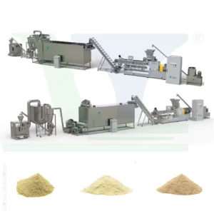 Automated Industrial CE Certification Nutrition Powder Making Machine High Speed Sanitation Baby Rice Powder Process Line