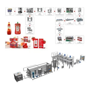 Automatic Aseptic Tomato Paste Machine Production Line Paste Tomato Ketchup Processing Plant
