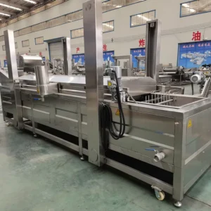 Automatic Continuous Conveyor Falafel French Fry Food Processing Line Donut Fryer Plantain Chips Schnitzel Frying Machine
