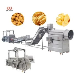 Automatic Food Snack Fried Potato Making Machine Full Frozen French Fries Production Line