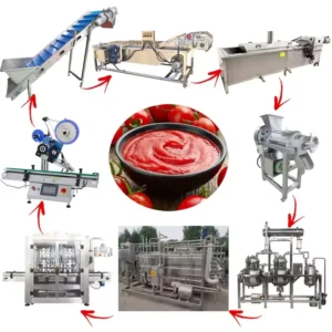 Fully Automatic Tomato Sauce Production Line Industrial Chili Sauce and Tomato Paste Making Machine